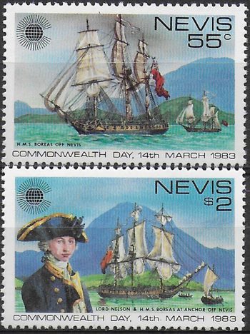 1983 Nevis Commonwealth Day 2v. MNH SG. n. 103/104