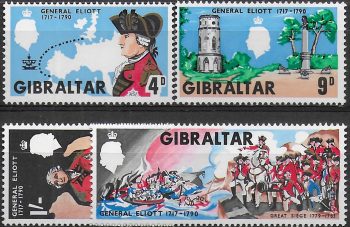 1967 Gibilterra General Elliot 4v. MNH SG. n. 219/22
