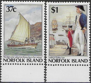 1988 Norfolk Island settlement 2v. MNH SG. n. 436/37