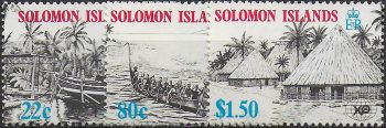 1988 Solomon Islands EXPO 3v. MNH SG. n. 618/20