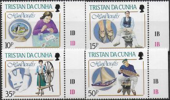 1988 Tristan da Cunha handicrafts 4v. MNH SG. n. 448/51
