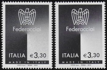 2010 Italia Federacciai Euo 3,30 senza colore magnetico MNH