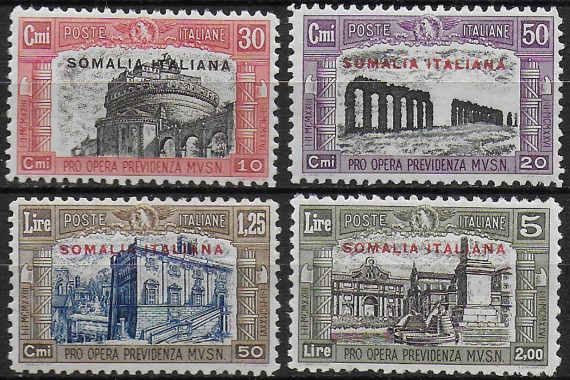 1929 Somalia Pro Milizia II 4v. bc MNH Sassone n. 119/22