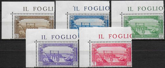 1930 Somalia Istituto Agricolo 5v. af MNH Sassone n. 144/48