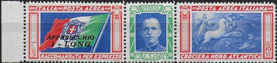 1933 Italia Crociera I-LONG airmail MNH Sassone n. 51I