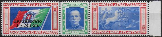 1933 Italia Crociera I-MIGL airmail MNH Sassone n. 51K