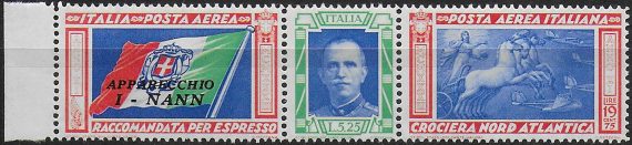 1933 Italia Crociera I-NANN airmail MNH Sassone n. 51L