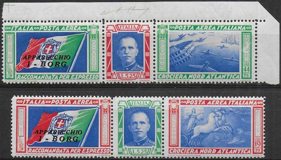 1933 Italia Crociera I-BORG MNH airmail Sassone n. 51D/52D