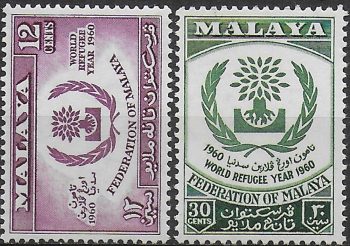 1960 Malayan Federation Refugee Year 2v. MNH SG n. 15/16