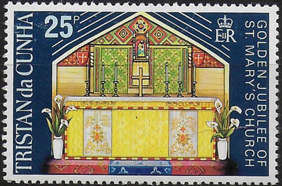 1973 Tristan da Cunha St. Mary church 1v. MNH SG. n. 176