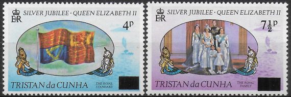 1978 Tristan da Cunha silver jubilee 2v. MNH SG. n. 232/33