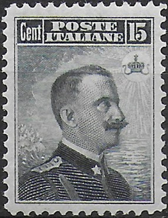 1906 Italia VE III 15c. grey black sup MNH Sassone n. 80