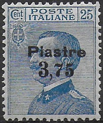 1922 Italia Levante Costantinopoli 3,75p. on 25c. MNH Sassone n. 28