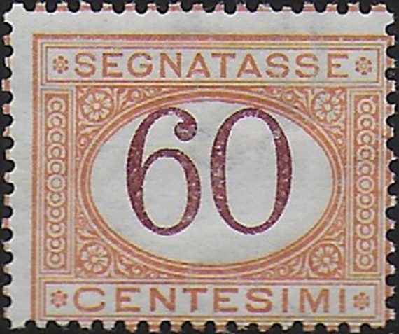 1924 Italia Postage due 60c. mc MNH Sassone n. 33