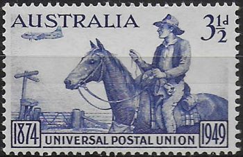 1949 Australia 75th Anniversary of UPU 1v. MNH SG n. 232