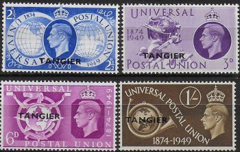 1949 Tangeri 75th Anniversary of UPU 4v. MNH SG n. 276/79