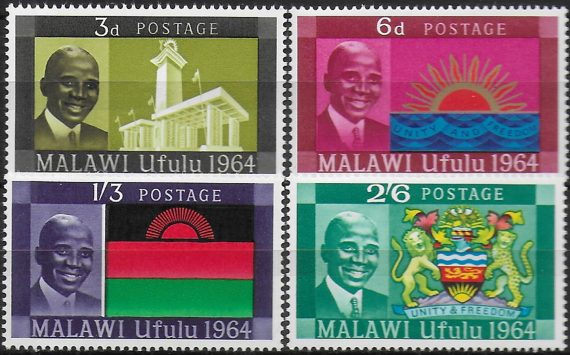 1964 Malawi Independence 4v. MNH SG n. 211/14