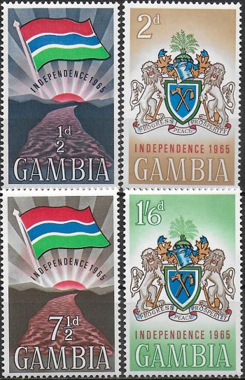 1965 Gambia Independence 4v. MNH SG n. 211/14