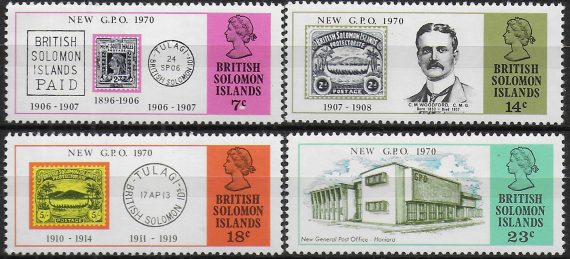 1970 Solomon Islands New GPO Honiara 4v. MNH SG. n. 191/94