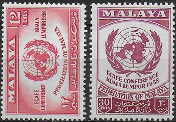 1958 Malayan UN Economic Commission 2v. MNH SG n. 6/7