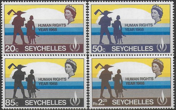 1968 Seychelles human rights 4v. MNH SG n. 249/52