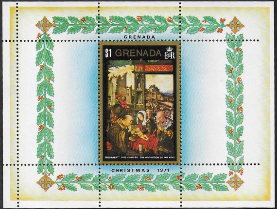 1971 Grenada Christmas MS MNH SG n. 473