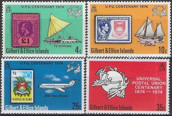 1974 Gilbert and Ellice Islands UPU 4v. MNH SG. n. 232/35