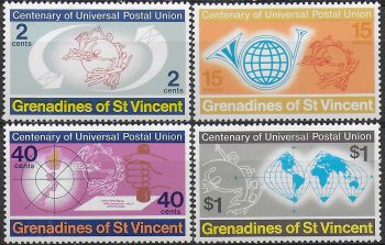 1974 Gilbert and Ellice Islands UPU 4v. MNH SG. n. 232/35