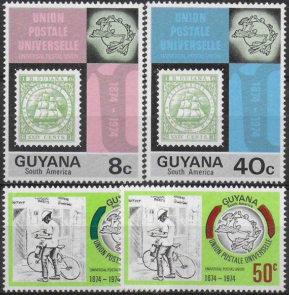 1974 Guyana UPU 4v. MNH SG. n. 606/09