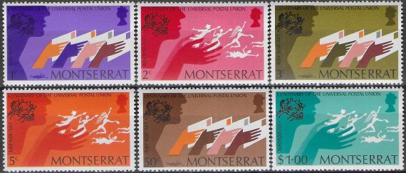 1974 Montserrat UPU 6v. MNH SG. n. 329/334