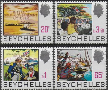 1975 Seychelles Self-Government 4v. MNH SG n. 338/341