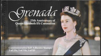 1978 Grenada 25th Coronation 3v. MNH SG n. 950/52 booklet