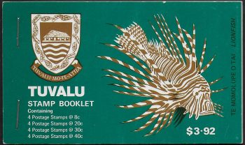 1979 Tuvalu Fishes 4v. MNH SG n. 110+113+115+117 booklet