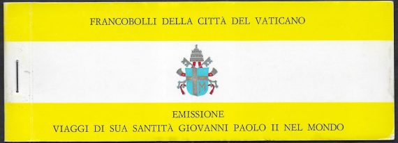 1982 Vaticano Viaggi del Papa 1 booklet MNH