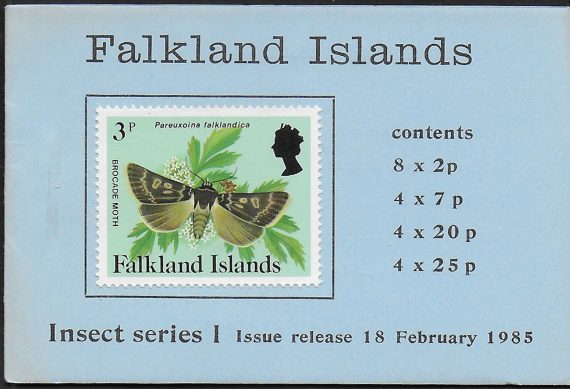 1984 Falkland Insects 4v. MNH SG n. 470A,475A,479A,480A booklet