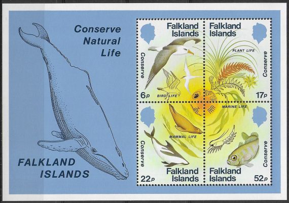 1984 Falkland Islands Conserve Natural Life MS MNH SG n. 496