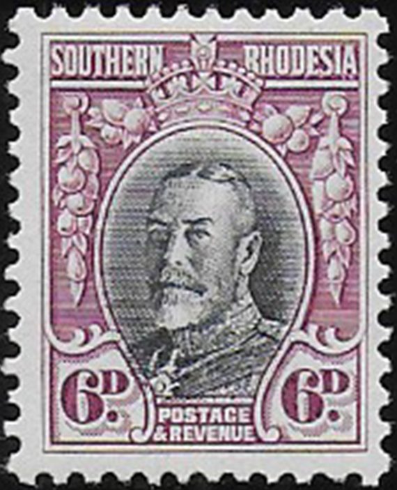 1933 Southern Rhodesia George V 6d. MNH SG n. 20a