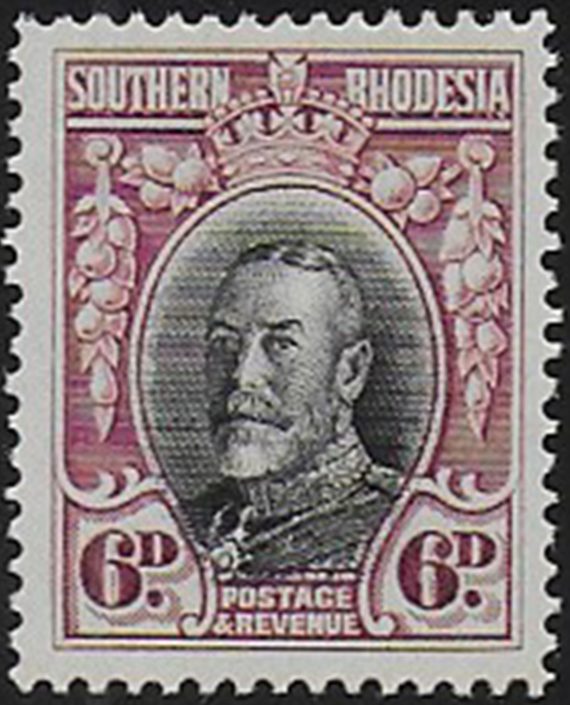 1936 Southern Rhodesia George V 6d. MNH SG n. 20b