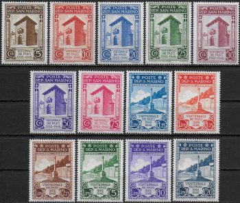 1943 San Marino XX Fasci 13v. NE MNH Sassone n. 240/52