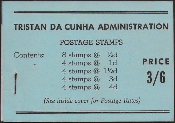 1957-58 Tristan da Cunha stamp booklet MNH SG n. SB1b