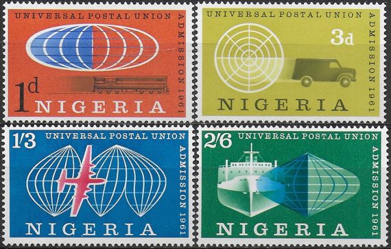 1974 Nigeria UPU 4v. MNH SG. n. 102/105