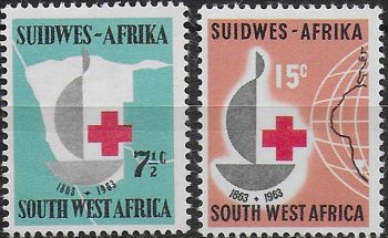 1963 South West Africa Red Cross Centenary 2v. MNH SG n. 193/94