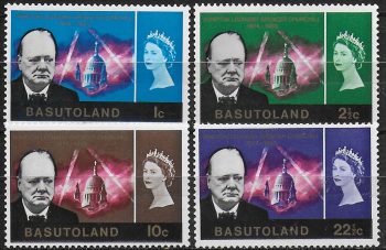 1966 Basutoland Churchill Commemoration 4v. MNH SG n. 102/05