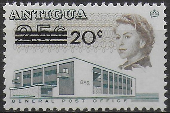 1970 Antigua general post office overprinted 1v. MNH SG. n. 256