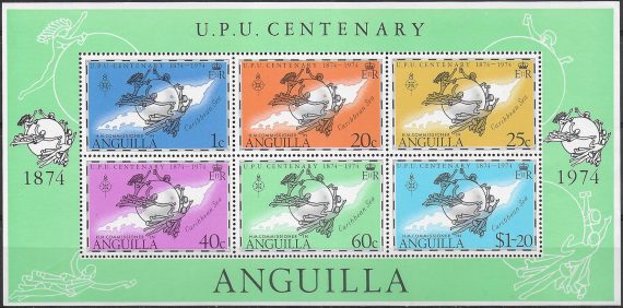 1974 Anguilla UPU MS MNH SG n. MS 194