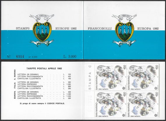 1982 San Marino CEPT booklet MNH Unificato n. LR1