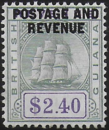 1905 British Guiana POSTAGE AND REVENUE 1v. MNH SG n. 251