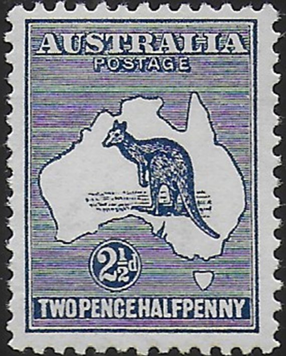 1913 Australia Kamgaroo 2½d. indigo MNH SG n. 4