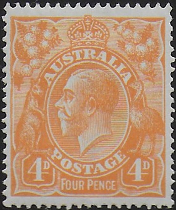 1915 Australia George V 4d. orange MNH SG n. 22