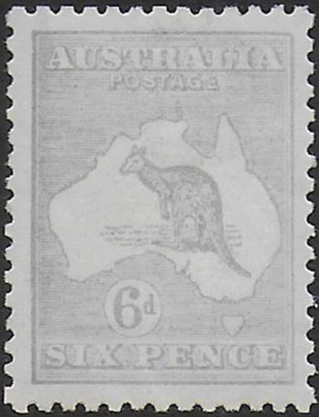 1915 Australia Kamgaroo 6d. bright ultramarine MNH SG n. 38d